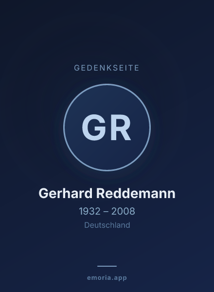 Gedenkportrait von Gerhard Reddemann