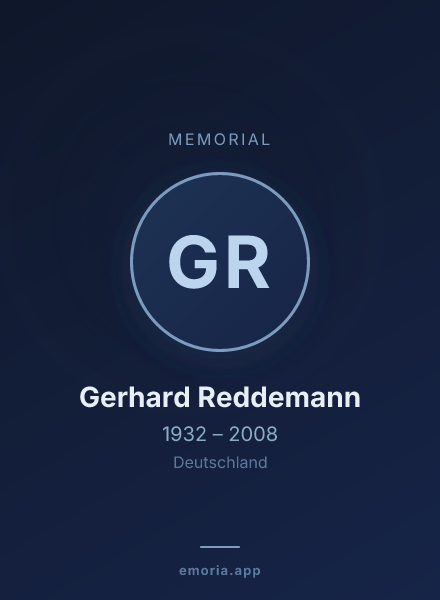 Memorial portrait of Gerhard Reddemann