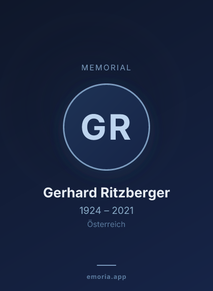 Memorial portrait of Gerhard Ritzberger