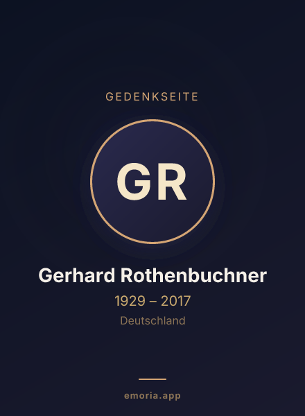 Gedenkportrait von Gerhard Rothenbuchner