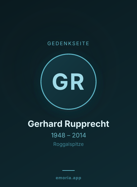 Gedenkportrait von Gerhard Rupprecht