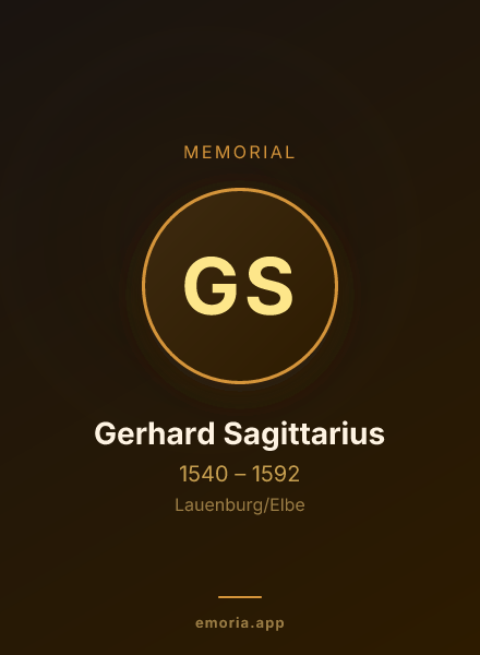 Memorial portrait of Gerhard Sagittarius