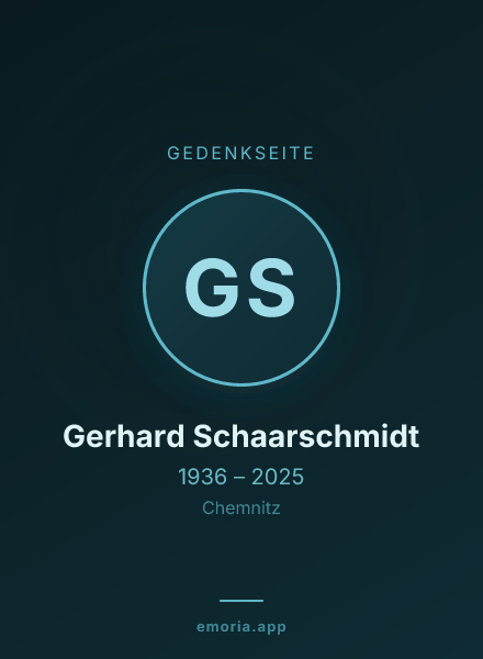 Gedenkportrait von Gerhard Schaarschmidt