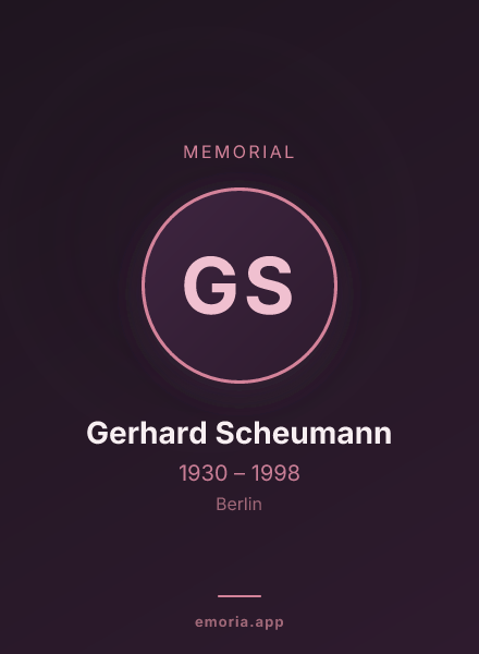 Memorial portrait of Gerhard Scheumann