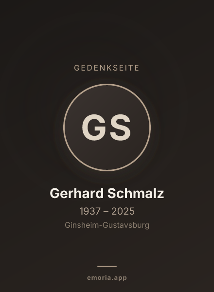 Gedenkportrait von Gerhard Schmalz