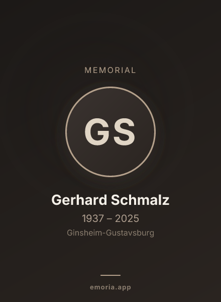 Memorial portrait of Gerhard Schmalz