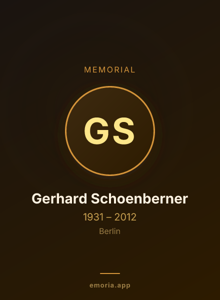 Memorial portrait of Gerhard Schoenberner