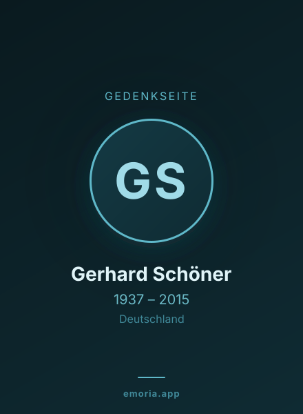 Gedenkportrait von Gerhard Schöner