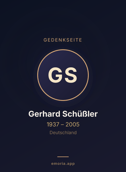 Gedenkportrait von Gerhard Schüßler