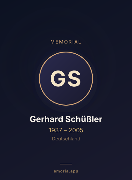 Memorial portrait of Gerhard Schüßler