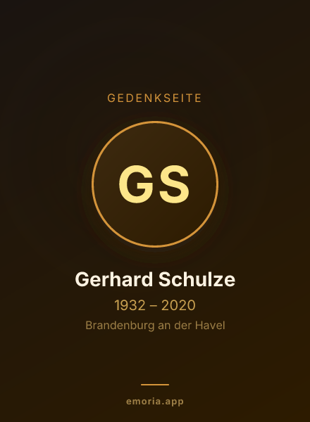 Gedenkportrait von Gerhard Schulze