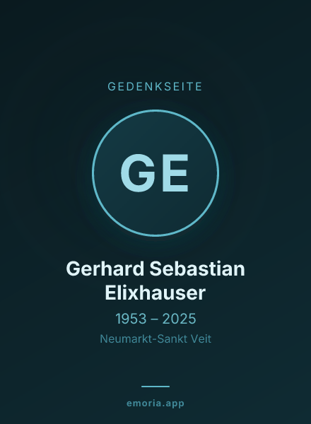 Gedenkportrait von Gerhard Sebastian Elixhauser