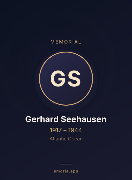 Memorial portrait of Gerhard Seehausen
