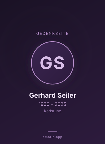 Gedenkportrait von Gerhard Seiler