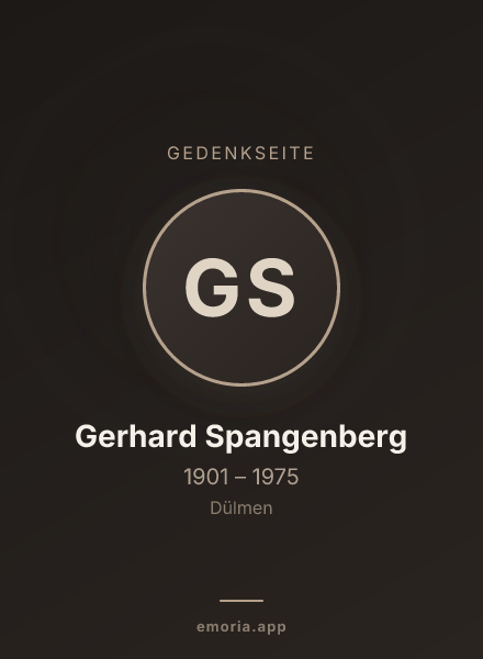 Gedenkportrait von Gerhard Spangenberg