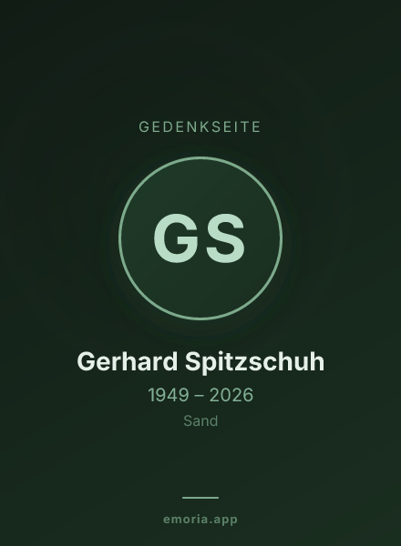 Gedenkportrait von Gerhard Spitzschuh