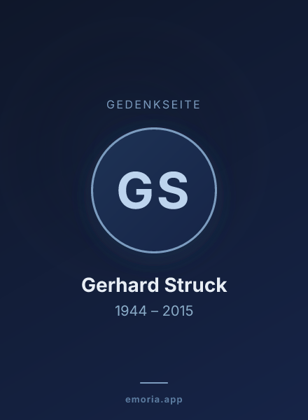 Gedenkportrait von Gerhard Struck