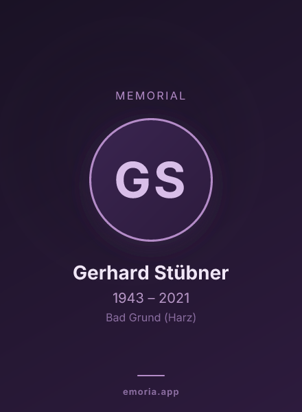 Memorial portrait of Gerhard Stübner