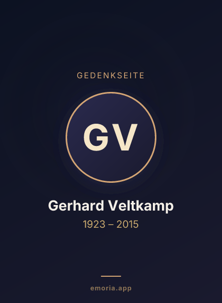 Gedenkportrait von Gerhard Veltkamp