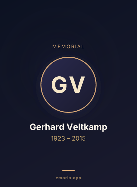 Memorial portrait of Gerhard Veltkamp