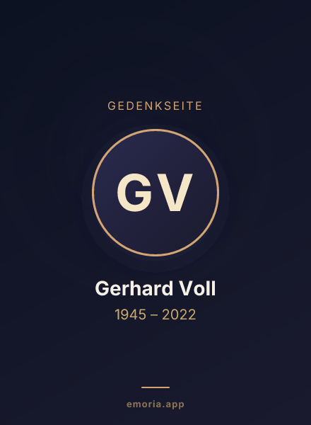 Gedenkportrait von Gerhard Voll