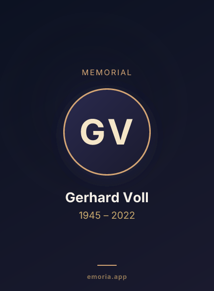 Memorial portrait of Gerhard Voll