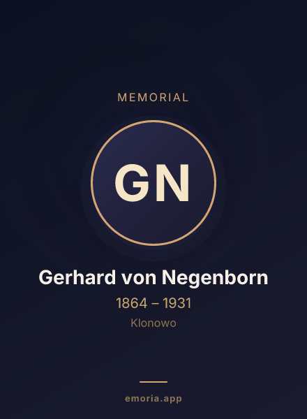 Memorial portrait of Gerhard von Negenborn