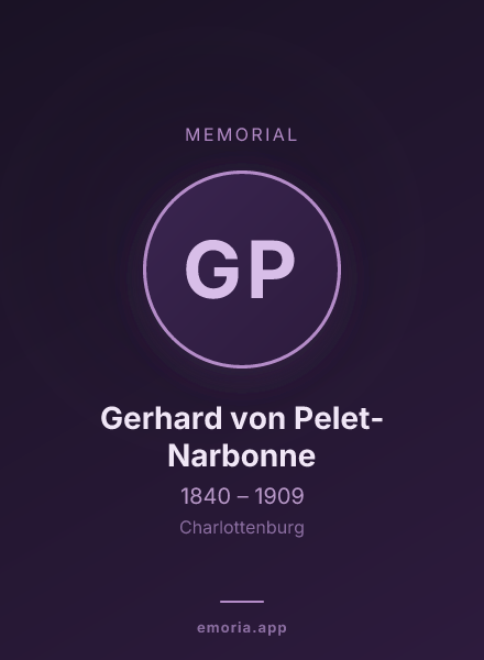 Memorial portrait of Gerhard von Pelet-Narbonne