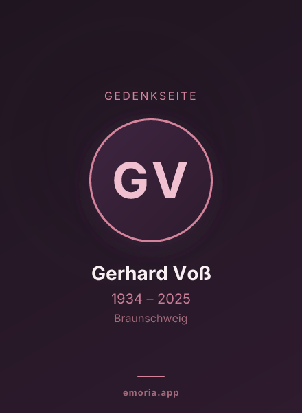 Gedenkportrait von Gerhard Voß