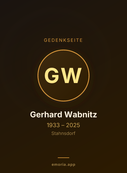 Gedenkportrait von Gerhard Wabnitz