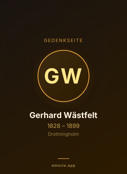 Gedenkportrait von Gerhard Wästfelt