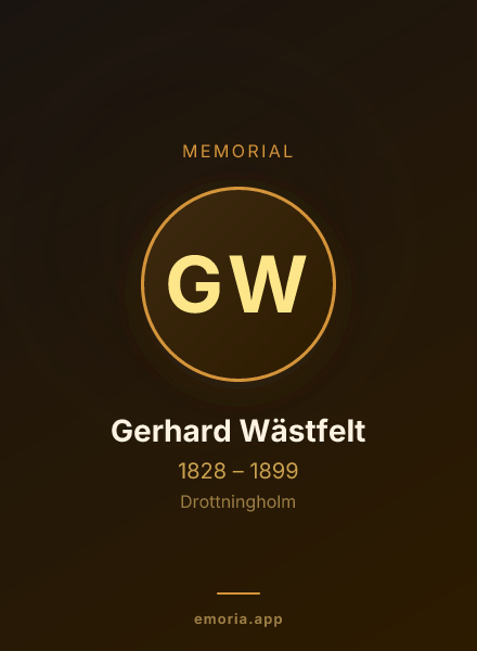 Memorial portrait of Gerhard Wästfelt