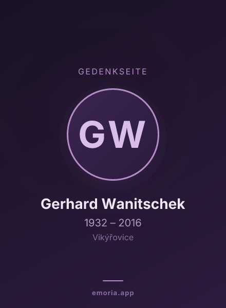 Gedenkportrait von Gerhard Wanitschek
