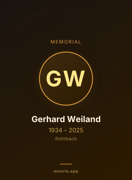 Memorial portrait of Gerhard Weiland