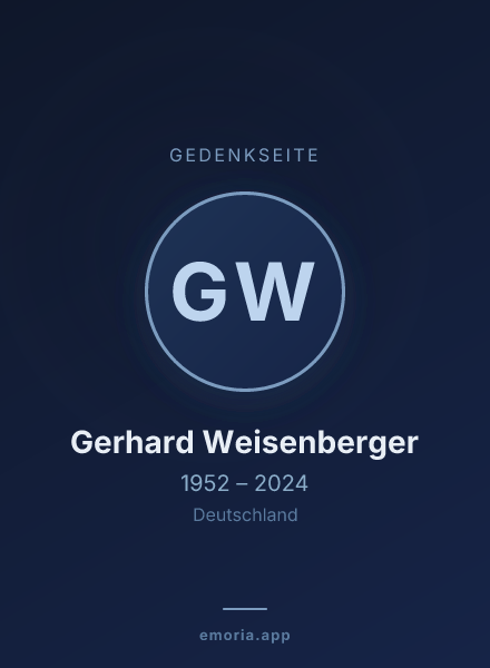 Gedenkportrait von Gerhard Weisenberger