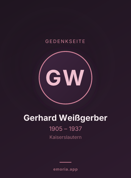 Gedenkportrait von Gerhard Weißgerber