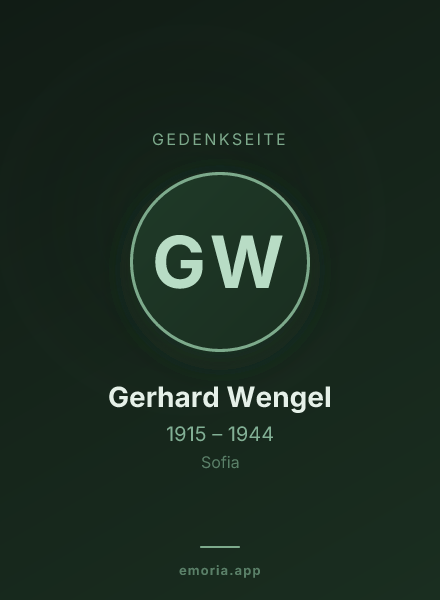Gedenkportrait von Gerhard Wengel