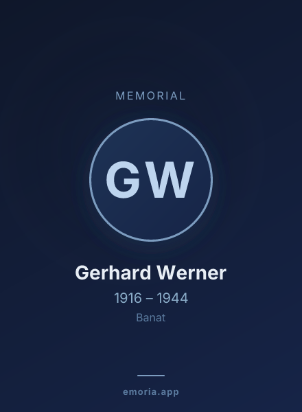 Memorial portrait of Gerhard Werner