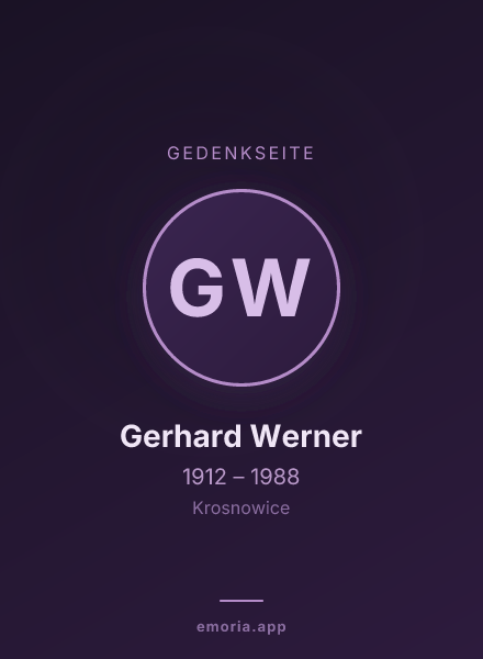 Gedenkportrait von Gerhard Werner