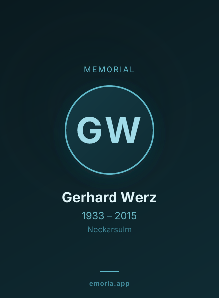 Memorial portrait of Gerhard Werz