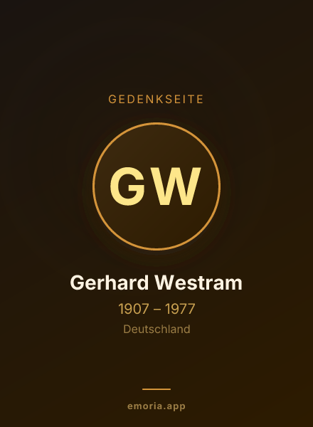 Gedenkportrait von Gerhard Westram