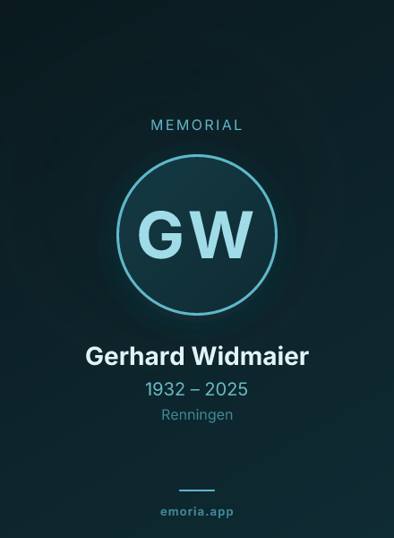 Memorial portrait of Gerhard Widmaier