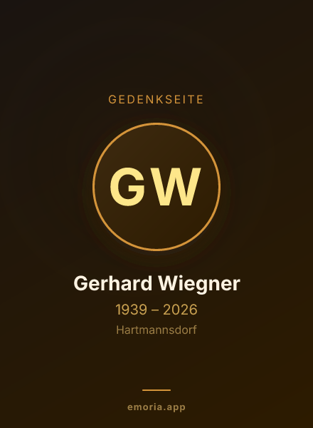 Gedenkportrait von Gerhard Wiegner