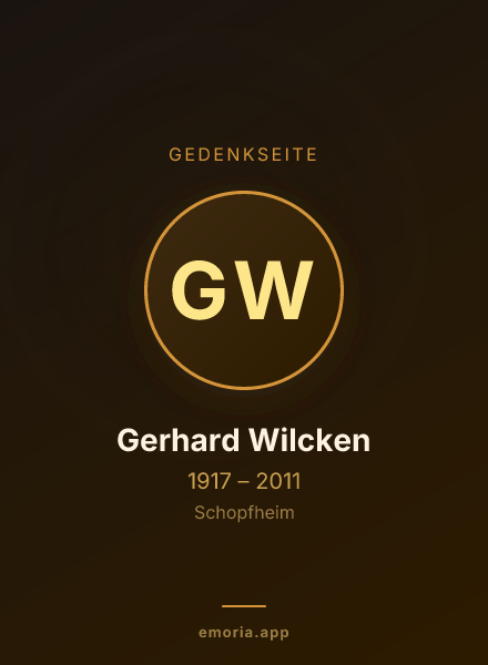 Gedenkportrait von Gerhard Wilcken