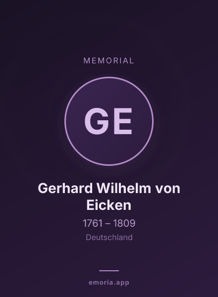 Memorial portrait of Gerhard Wilhelm von Eicken