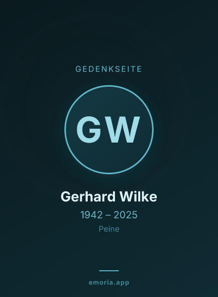 Gedenkportrait von Gerhard Wilke