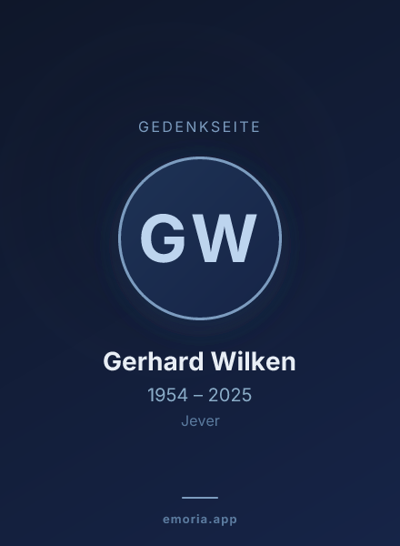 Gedenkportrait von Gerhard Wilken