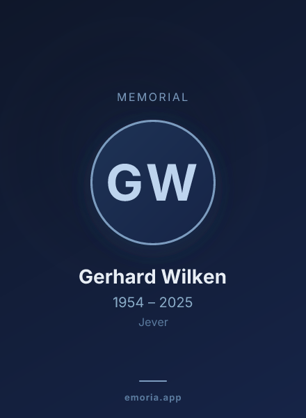 Memorial portrait of Gerhard Wilken