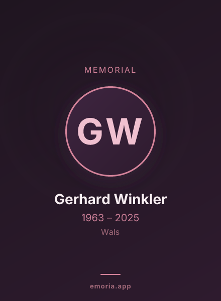 Memorial portrait of Gerhard Winkler