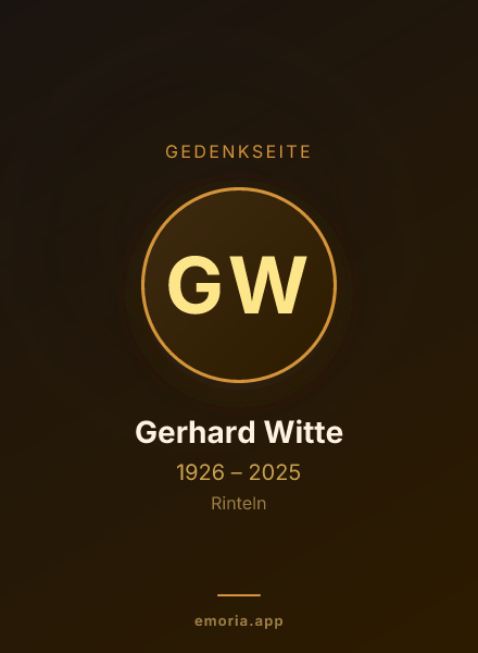 Gedenkportrait von Gerhard Witte